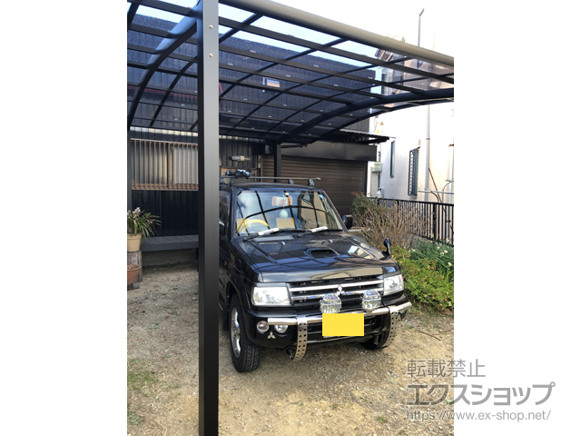 大阪府堺市ののカーポート ネスカR (ラウンドスタイル) ワイド 積雪〜20cm対応 施工例