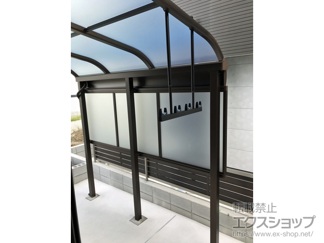 大阪府羽曳野市ののテラス屋根 ヴェクターテラス R型 テラスタイプ 単体 積雪〜20cm対応 施工例