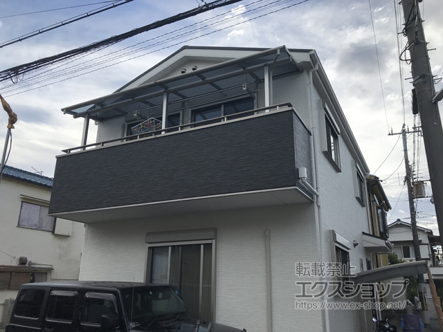 大阪府寝屋川市ののバルコニー・ベランダ屋根 ヴェクターテラス F型 屋根タイプ 連棟 積雪〜20cm対応 施工例