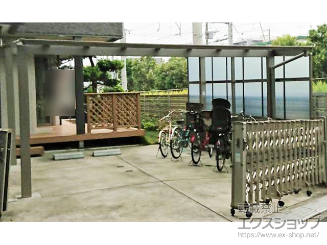 神奈川県川崎市ののカーポート ネスカF (フラットスタイル) ワイド 積雪〜20cm対応 施工例