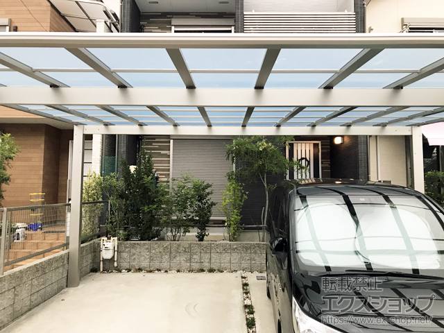 愛知県名古屋市ののカーポート エフルージュ ツイン 積雪〜20cm対応 施工例