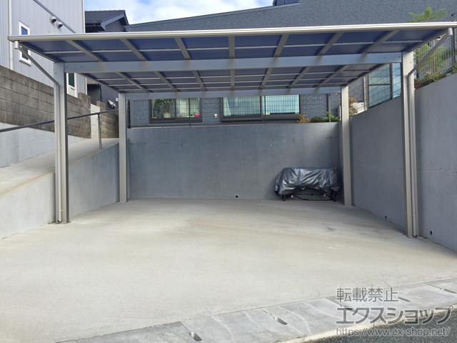 福岡県北九州市ののカーポート エフルージュ ツイン 積雪〜20cm対応 施工例