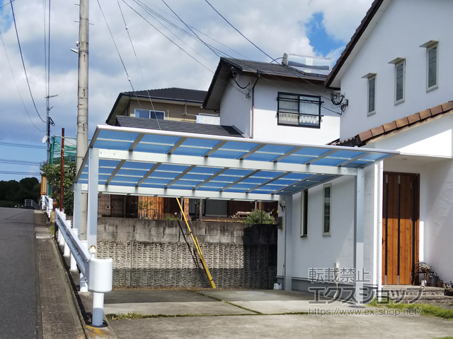 大分県由布市ののカーポート エフルージュ ツイン 積雪〜20cm対応 施工例