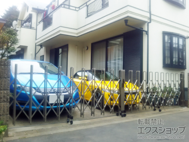 東京都杉並区ののカーゲート トリップゲート RB型 ノンレール 両開き　60W(30S+30M) 施工例