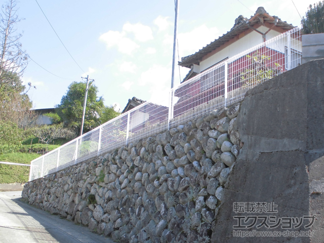 大分県宇佐市ののフェンス・柵 メッシュフェンス G10-R 自由柱 施工例