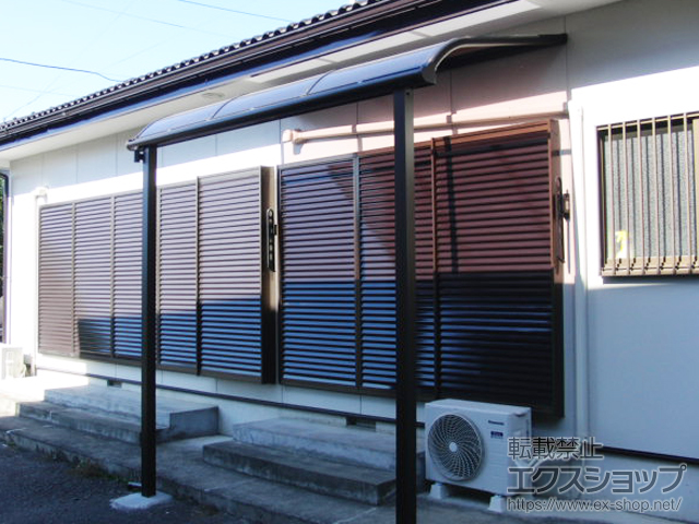 栃木県足利市ののテラス屋根 ヴェクターテラス R型 テラスタイプ 単体 積雪〜20cm対応 施工例