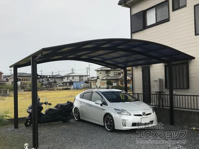 埼玉県行田市のYKKAPのカーポート レイナツインポートグラン　積雪～20cm対応 施工例