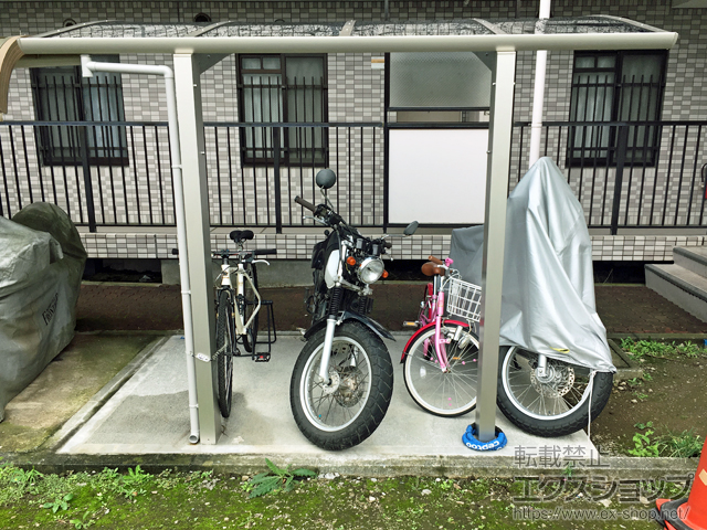 神奈川県厚木市ののサイクルポート・駐輪場 プレシオスポート ミニ 積雪〜20cm対応 施工例