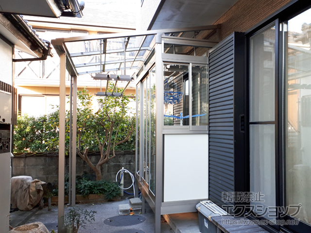 高知県高知市ののテラス囲い・サンルーム サニージュ F型 ハーフ囲い納まり ランマ付 積雪〜20cm対応 施工例