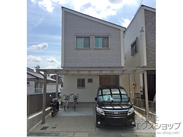 愛知県名古屋市ののカーポート ソリッドポート ワイド 積雪〜20cm対応 施工例