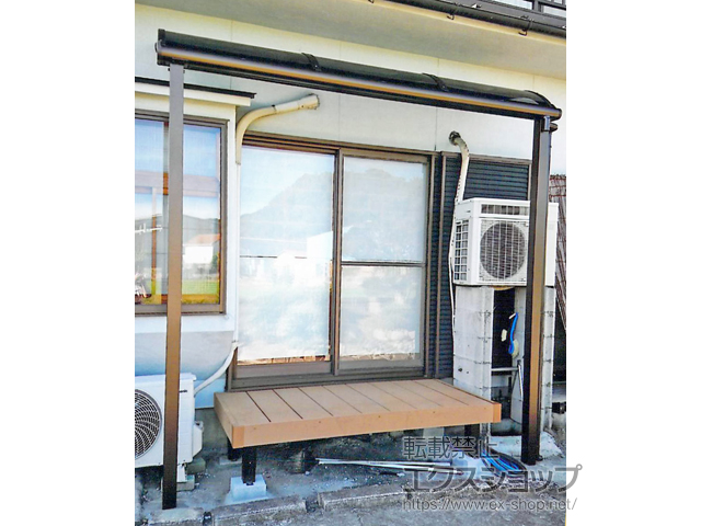 大分県大分市ののテラス屋根 プレシオステラス R型 テラスタイプ 単体 積雪〜20cm対応 施工例