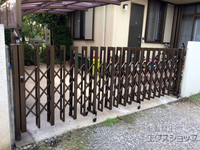 埼玉県所沢市ののカーゲート アルシャインII H型 Aタイプ ノンレール片開き 施工例