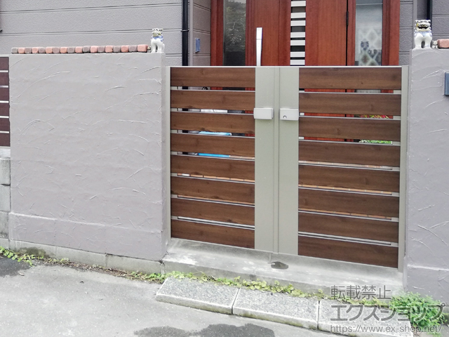 埼玉県さいたま市のの門扉 フレイナ門扉 Y2型 両開き 施工例