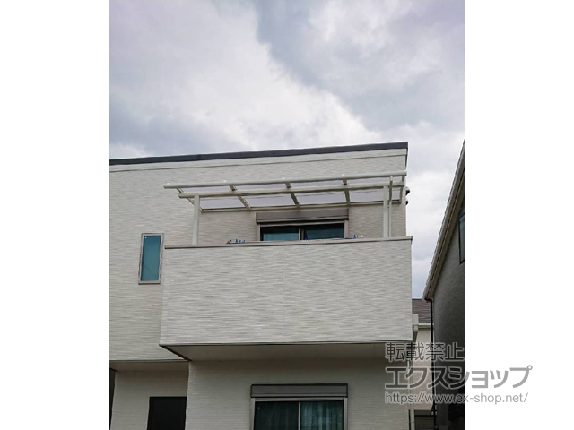 大阪府高石市ののバルコニー・ベランダ屋根 スピーネ R型 屋根タイプ 単体 積雪〜20cm対応 施工例