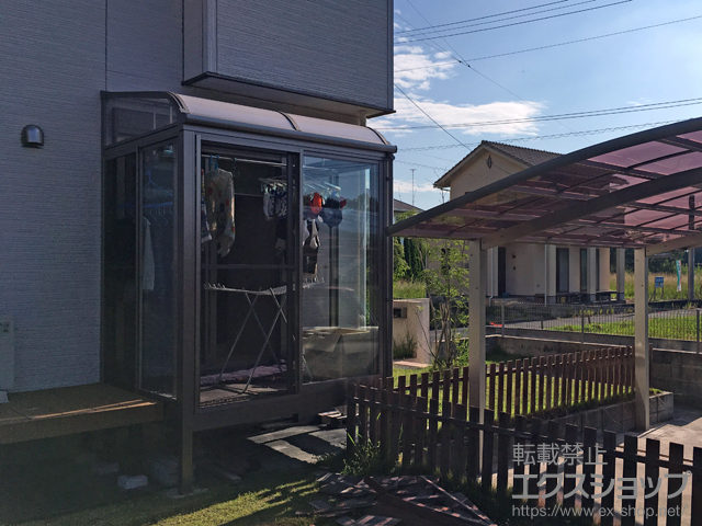 鹿児島県霧島市ののテラス囲い・サンルーム サニージュ R型 床納まり 床下長尺 ランマ無 積雪〜20cm対応 施工例