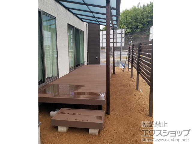 福岡県遠賀郡岡垣町ののウッドデッキ リウッドデッキ 200 施工例