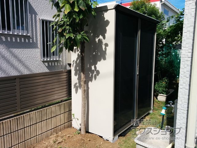 埼玉県坂戸市のの物置・屋外倉庫 グランプレステージジャンプ 1879×900×2100 GP-199H-F-JG 施工例