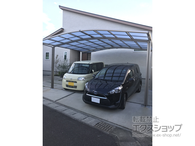 宮崎県ののカーポート ネスカR ワイド 積雪〜20cm対応 台風補償付 施工例