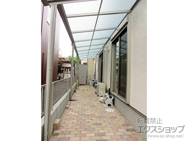 岡山県倉敷市ののテラス屋根 ヴェクターテラス F型 テラスタイプ 三連棟 積雪〜20cm対応 施工例