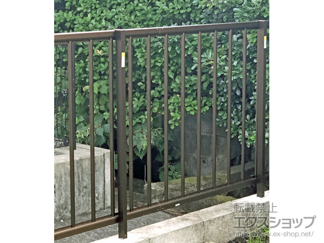 鹿児島県霧島市ののフェンス・柵 ミエッタフェンス 防犯たて格子タイプ 自由柱施工 施工例