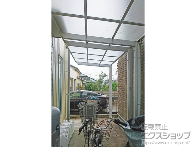 愛知県一宮市ののサイクルポート・駐輪場 ネスカFミニ (フラットスタイル) 積雪〜20cm対応 施工例