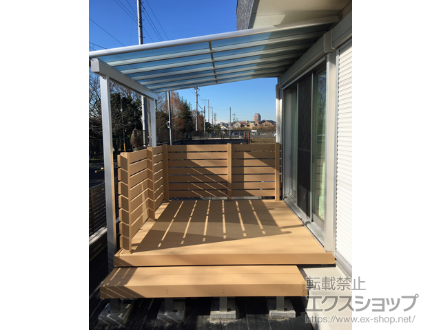 千葉県市川市ののテラス屋根、ウッドデッキ リウッドデッキ 200 施工例