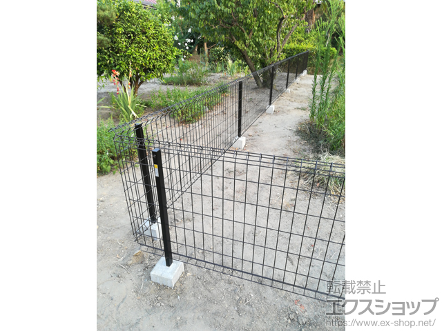 愛知県刈谷市ののフェンス・柵 イーネットフェンス1F型 自由柱施工 施工例