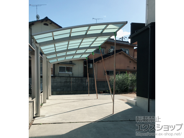 広島県福山市ののカーポート レイナポートグラン 縦連棟　積雪〜20cm対応 施工例