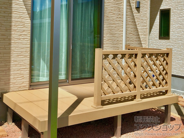 長野県千曲市ののウッドデッキ リウッドデッキ 200 施工例