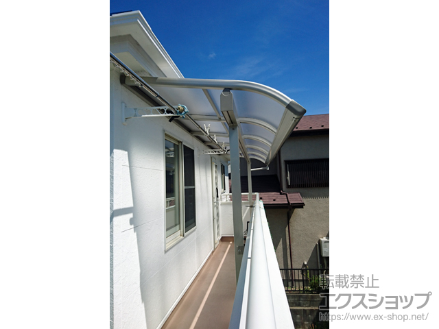 千葉県船橋市ののバルコニー・ベランダ屋根 ヴェクターテラス R型 屋根タイプ 単体 積雪〜20cm対応 施工例
