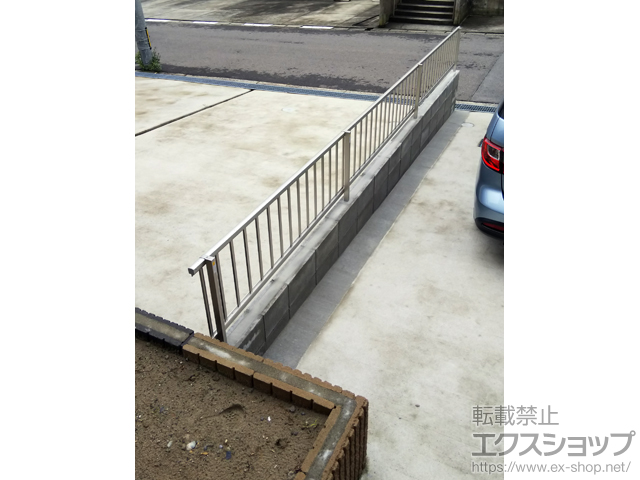 新潟県新潟市ののフェンス・柵 ミエッタフェンス 防犯たて格子タイプ 自由柱施工 施工例