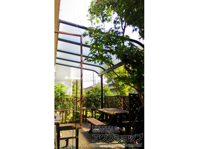 福岡県糸島市ののテラス屋根 ヴェクターテラス R型 テラスタイプ 単体 積雪〜20cm対応 施工例