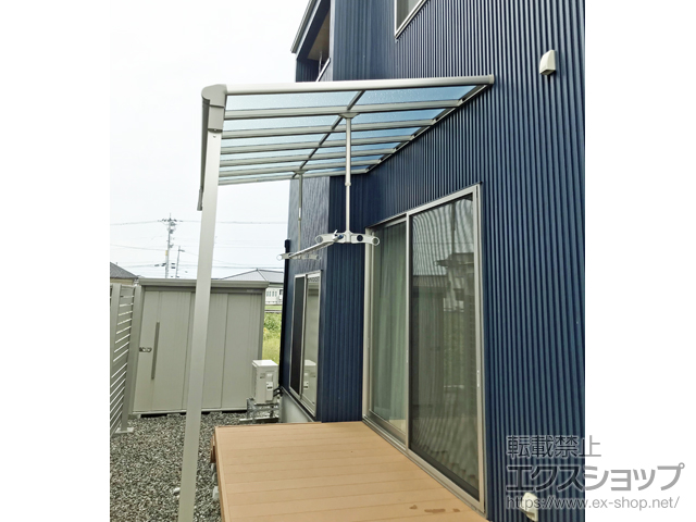 富山県滑川市ののテラス屋根 ヴェクターテラス F型 3000 テラスタイプ 単体　積雪〜100cm対応 施工例