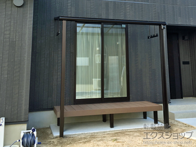 島根県出雲市ののテラス屋根 プレシオステラス F型 テラスタイプ 単体 積雪〜20cm対応 施工例