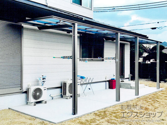 兵庫県伊丹市ののテラス屋根 フーゴF 独立テラスタイプ 連棟 積雪〜20cm対応 施工例