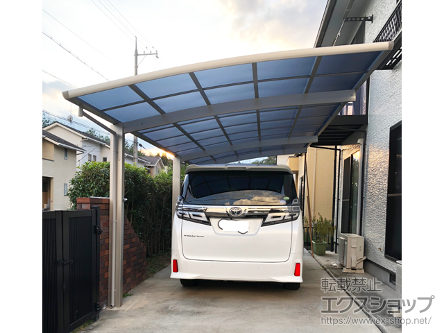 広島県東広島市ののカーポート レイナポートグラン 延長　積雪〜20cm対応 施工例