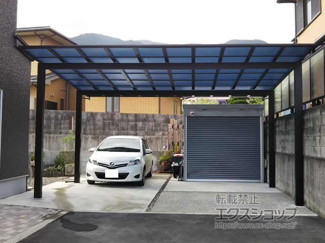 愛媛県四国中央市ののカーポート エフルージュ ツイン 積雪〜20cm対応 施工例