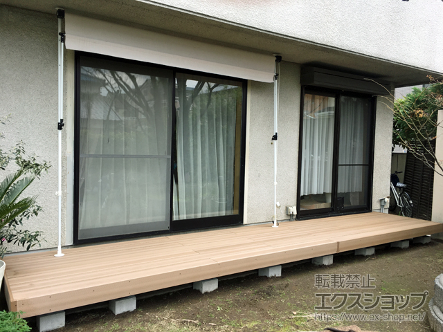 兵庫県尼崎市ののウッドデッキ 樹ら楽ステージ 木彫 施工例