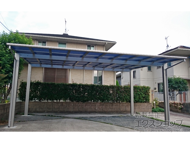 佐賀県鳥栖市ののカーポート エフルージュ ツイン 積雪〜20cm対応 施工例