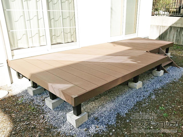 栃木県宇都宮市ののウッドデッキ リウッドデッキ 200 ※L字 施工例