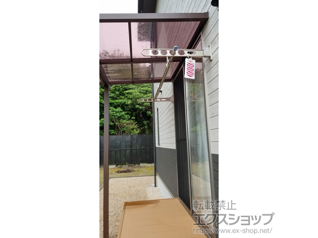 長崎県諫早市ののテラス屋根 サザンテラス (フレーム仕様) テラスタイプ 単体 積雪〜20cm対応 施工例