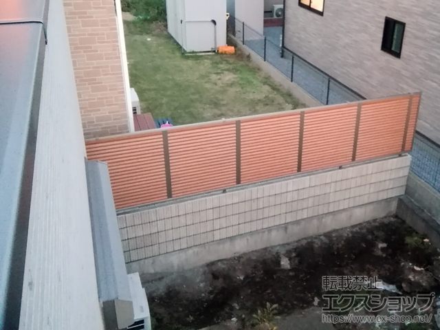 栃木県さくら市ののフェンス・柵 シャトレナ M3型 フリー支柱タイプ 施工例