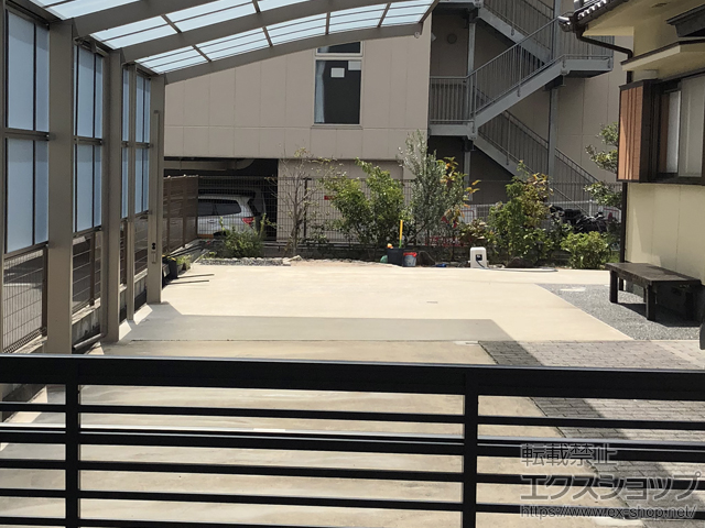 大阪府高槻市ののフェンス・柵 UNフェンス A型 50シリーズ オールリブ付きパイプ 施工例