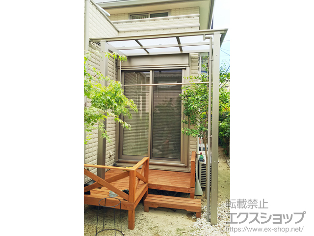 福岡県福岡市ののテラス屋根 フーゴF 独立テラスタイプ 単体 積雪〜20cm対応 施工例