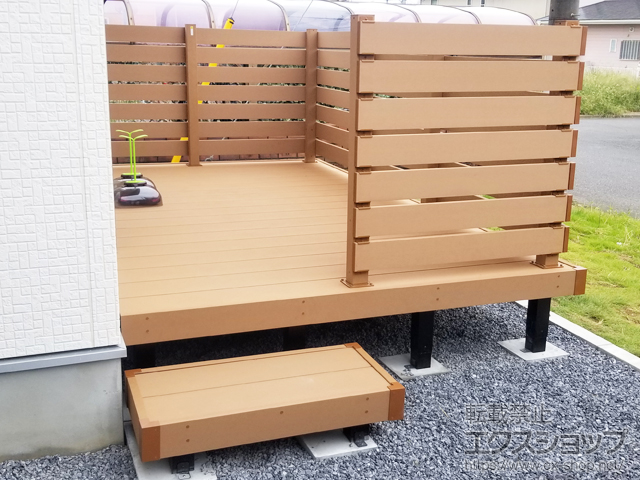 茨城県土浦市ののウッドデッキ リウッドデッキ 200 施工例