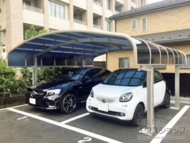 東京都世田谷区ののカーポート レイナキャップツインポートグラン 積雪〜20cm対応 施工例