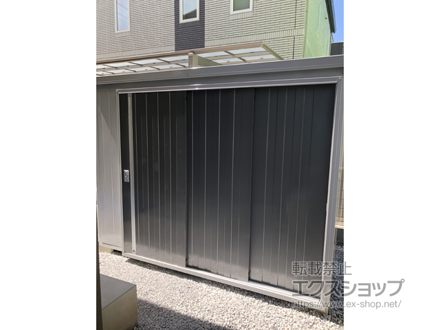 千葉県市川市のの物置・屋外倉庫 ネクスタ 一般型 2630×1370×2075（NXN-36SA） NXN-36SA-PG【前流れ】 施工例