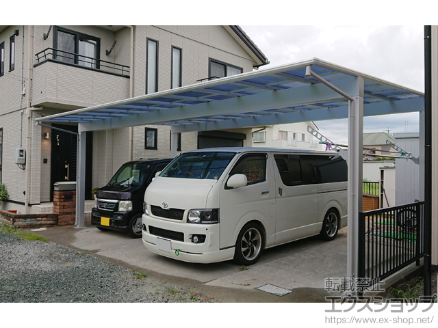 静岡県浜松市ののカーポート エフルージュ トリプル 積雪〜20cm対応 施工例