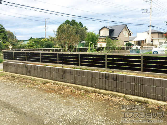 茨城県鹿嶋市ののフェンス・柵 セレビューフェンスRP3型 自在柱式施工 施工例