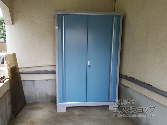 千葉県佐倉市のの物置・屋外倉庫 シンプリー 一般型 1320×515×1903（MJX-135E） MJX-135E-AB 施工例